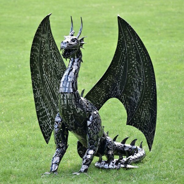 Dragon Statue Sentry Iron Sculpture